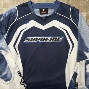 Supreme Fox Racing Jersey Mens Large Blue Blitz Motocross Limited Winter 2023